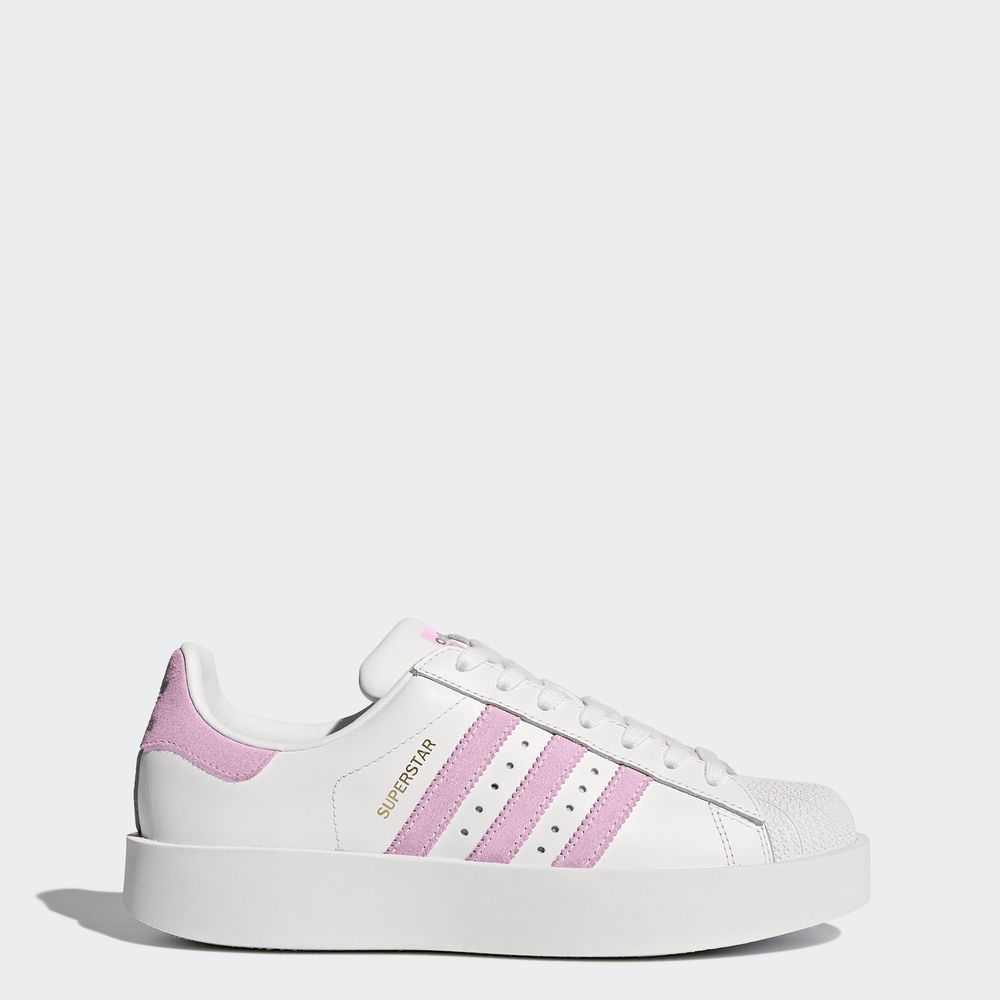 Adidas Superstar Bold Platform - Originals γυναικεια - Ασπρα/Ροζ/Χρυσο Χρωμα Μεταλλικός,Μέγεθος: EU